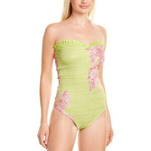 NWT Rococo Sand orange metallic fibre bodysuit, S